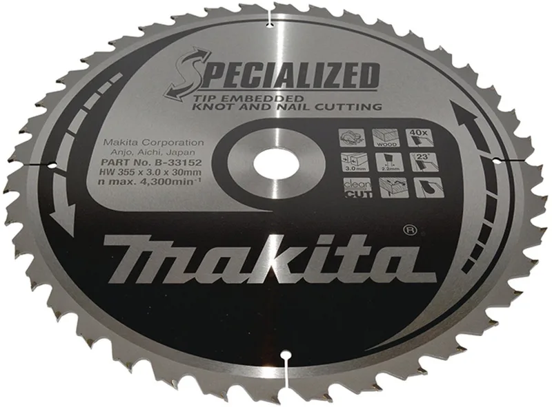 SPECIALIZED Zaagblad 355x30x40Z - B-33152 von Makita – Produktbild