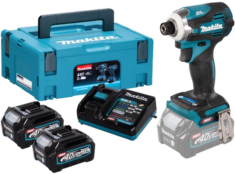 TD001GD201 Slagschroevendraaier 40V Max 2,5Ah Li-Ion in Mbox de Makita, Noir – image du produit