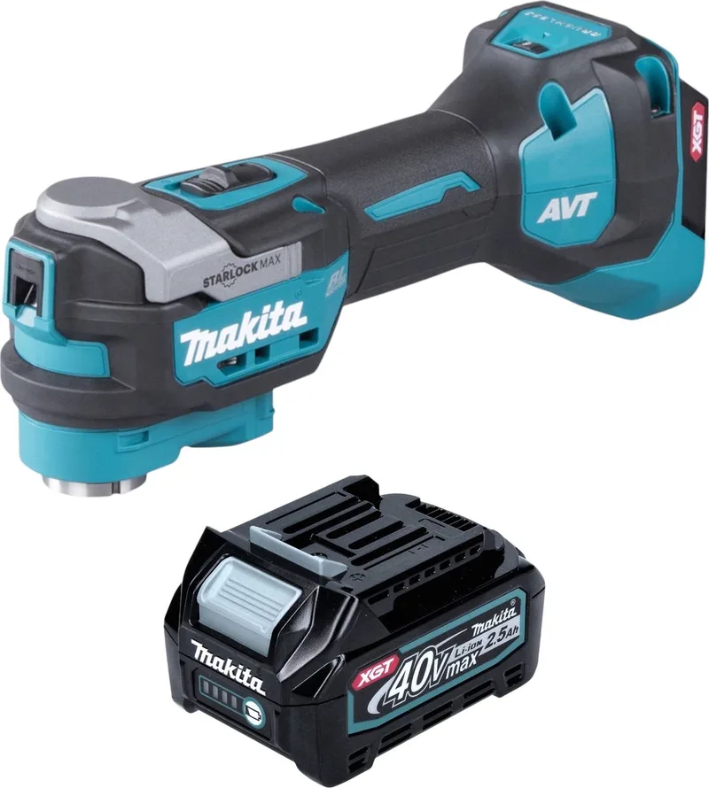TM 001 GD1 Snoerloos multifunctioneel gereedschap 40 V max. Starlock Max borstelloos + 1x oplaadbare accu 2,5 Ah - zonder oplader von Makita – Produktbild