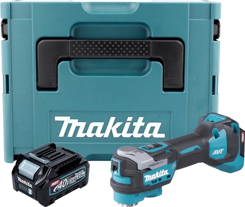 TM 001 GD101 Snoerloos multifunctioneel gereedschap 40 V max. Starlock Max borstelloos + 1x oplaadbare accu 2,5 Ah + Makpac - zonder oplader fra Makita – produktbillede