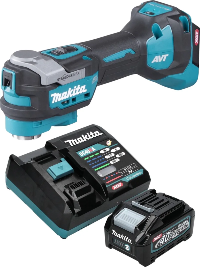 TM 001 GM101 Snoerloos multifunctioneel gereedschap 40 V max. Starlock Max borstelloos + 1x oplaadbare accu 4.0 Ah + lader von Makita – Produktbild