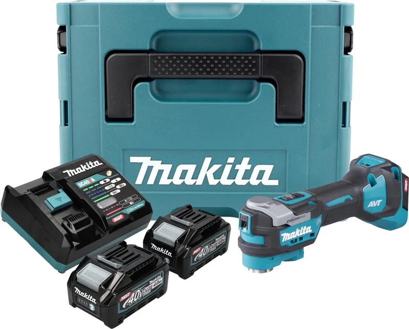 TM 001 GM201 Snoerloos multifunctioneel gereedschap 40 V max. Starlock Max Brushless + 2x accu 4.0 Ah + lader + Makpac de Makita – image du produit