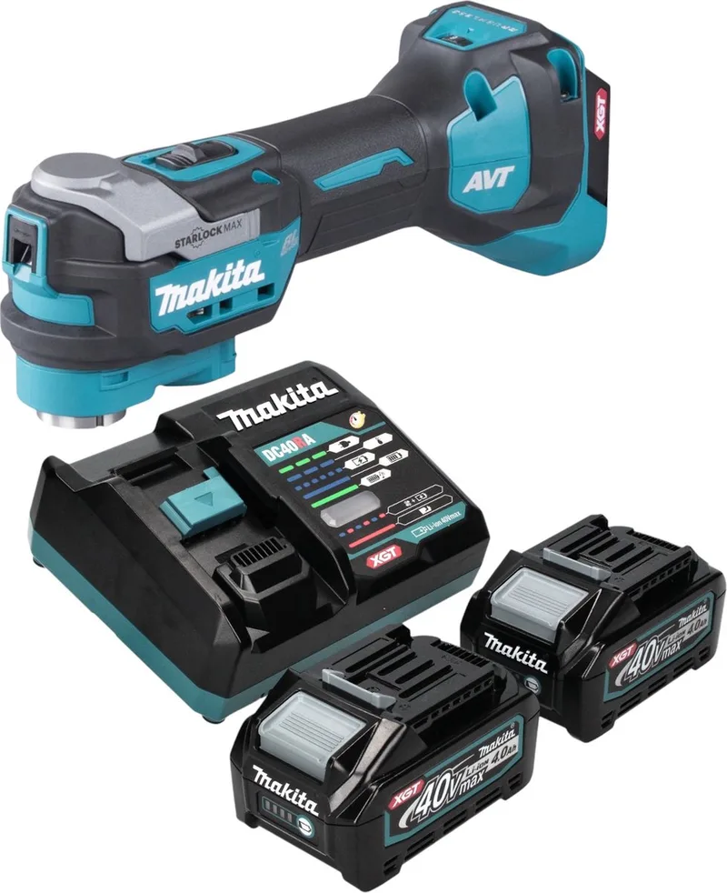 TM 001 GM201 Snoerloos multifunctioneel gereedschap 40 V max. Starlock Max borstelloos + 2x oplaadbare accu 4.0 Ah + lader de Makita – image du produit