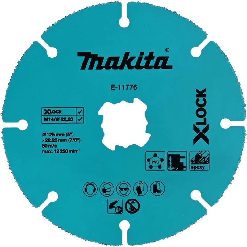 Trennscheibe 125mm Uni.X-Lock E-11776 Doorslijpschijf recht 125 mm 1 stuk(s) Gipskarton, PVC, Vezelcement, Kunst de Makita – image du produit