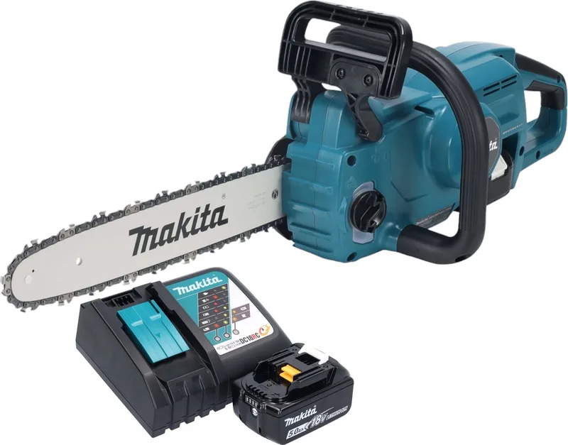 Tuinapparatuur - 18V ACCU-kettingzaag 35 cm, 1x accu 5,0 Ah, oplader DUC357RTX3 by Makita – product image