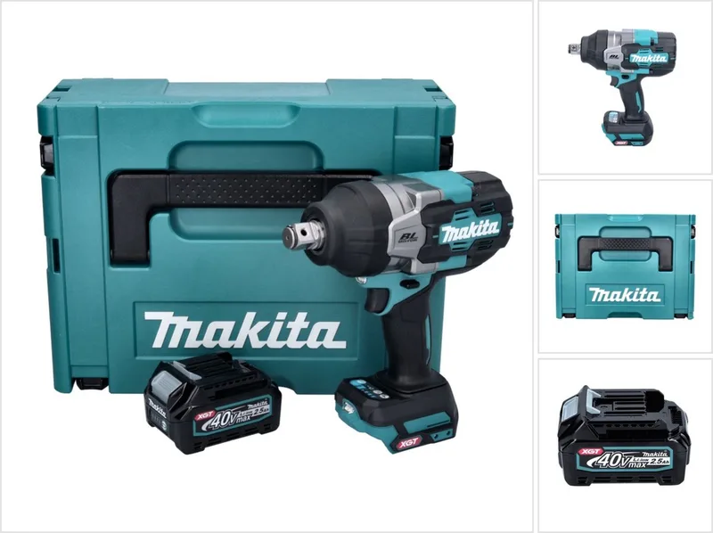 TW 001 GD101 Accu-slagmoersleutel 40 V max. 1800 Nm Borstelloos XGT + 1x oplaadbare accu 2,5 Ah + Makpac - zonder oplader de Makita – image du produit