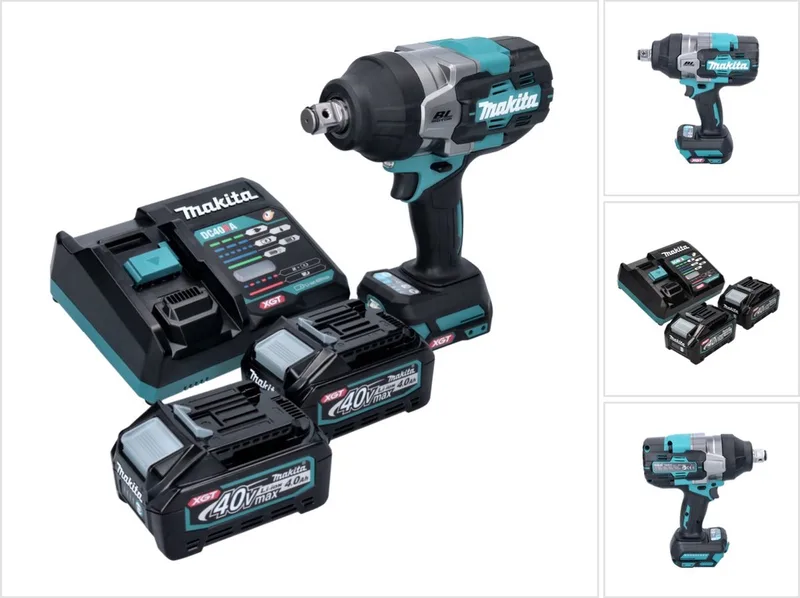 TW 001 GM201 Accu-slagmoersleutel 40 V max. 1800 Nm Borstelloos XGT + 2x oplaadbare accu 4.0 Ah + lader de Makita – image du produit