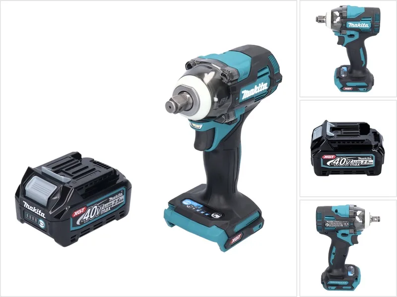 TW 004 GD1 accu-slagschroevendraaier 40 V max. 1/2" 350 Nm XGT Brushless + 1x accu 2,5 Ah - zonder oplader von Makita – Produktbild