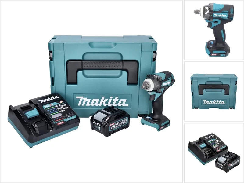 TW 004 GM101 accu-slagmoersleutel 40 V max. 1/2" 350 Nm XGT Brushless + 1x accu 4,0 Ah + oplader + Makpac van Makita – productafbeelding