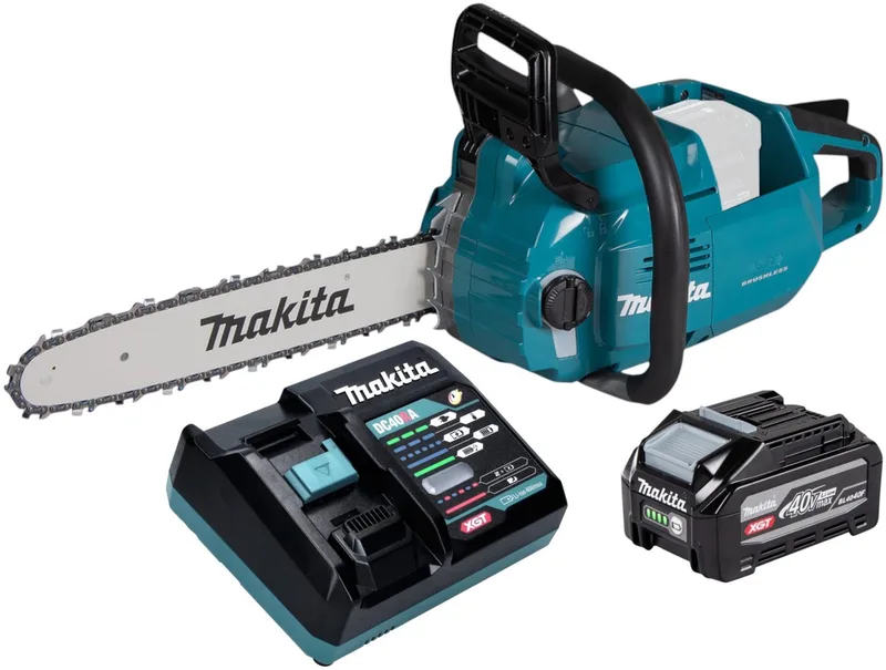 UC 011 GU101 accukettingzaag 40 V max. 35 cm borstelloos + 1x accu 4,0 Ah + oplader från Makita – produktbild