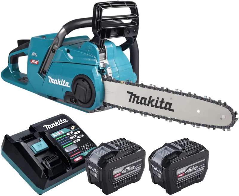 UC 015 GE201 accukettingzaag 40 V max. 35 cm borstelloos + 2x accu 8,0 Ah + oplader by Makita – product image