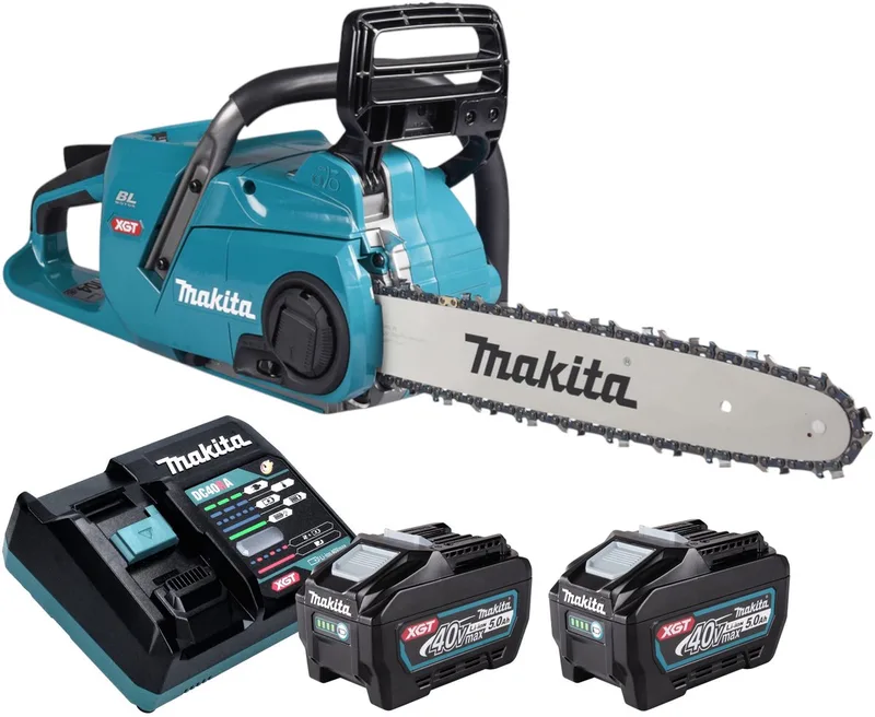 UC 015 GT201 accukettingzaag 40 V max. 35 cm borstelloos + 2x accu 5,0 Ah + oplader de Makita – image du produit