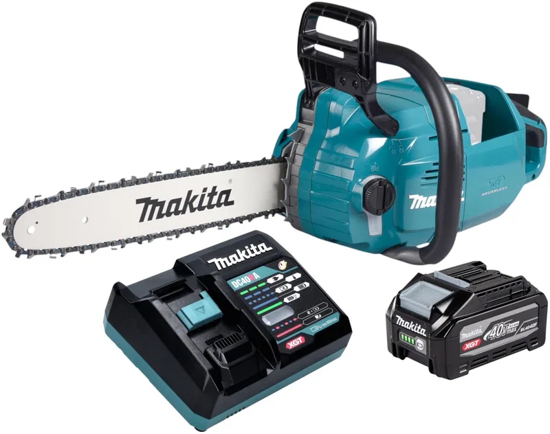 UC 015 GU101 accukettingzaag 40 V max. 35 cm borstelloos + 1x accu 4,0 Ah + oplader de Makita – image du produit