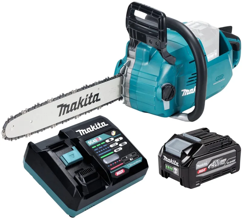 UC 016 GU101 accukettingzaag 40 V max. 40 cm borstelloos + 1x accu 4,0 Ah + oplader van Makita – productafbeelding