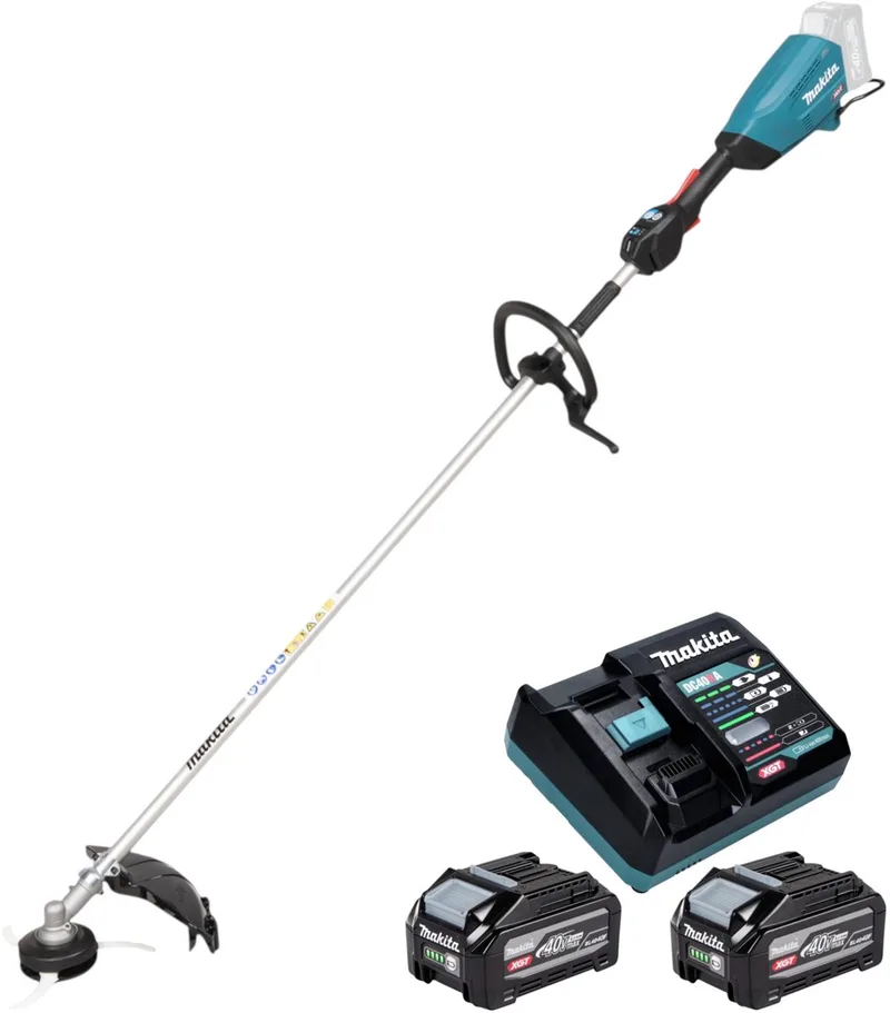 UR 017 GU201 accu-bosmaaier 40 V max. 330 mm borstelloos + 2x accu 4,0 Ah + oplader van Makita – productafbeelding
