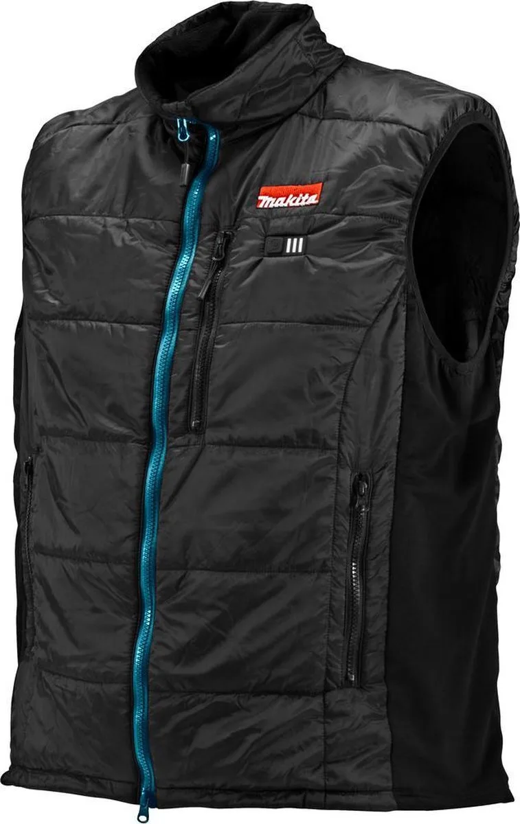 verwarmd vest - CV101DZ - 10,8 V - L - Zonder accu's en lader van Makita, Zwart – productafbeelding