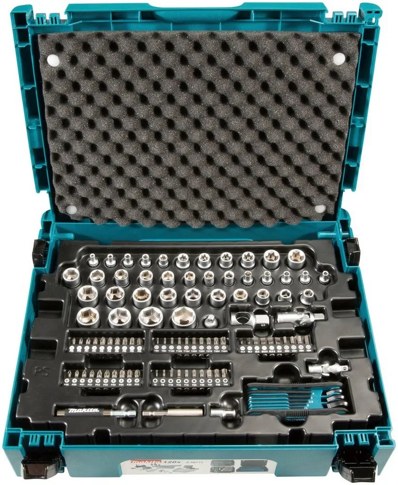 E-08713 mechanics tool set van Makita, Blauw – productafbeelding