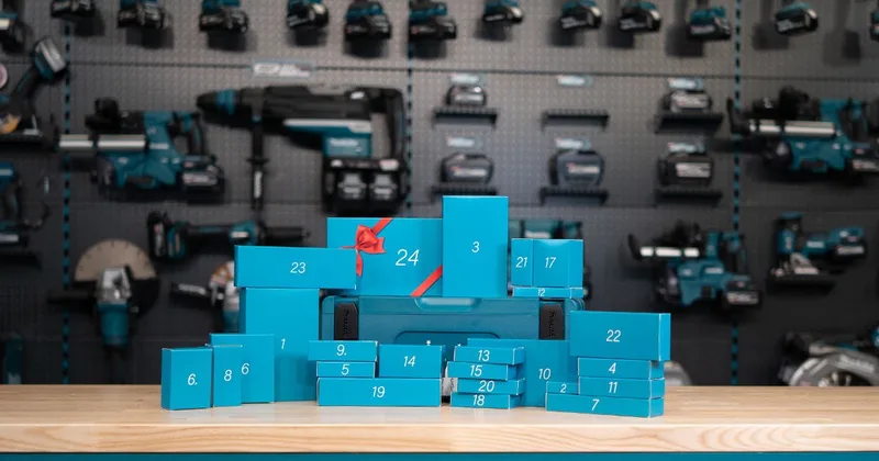 Werkzeugset Makita Adventskalender 2026 P-84888, Werkzeug-Set von Makita, Schwarz – Produktbild 4 von 5