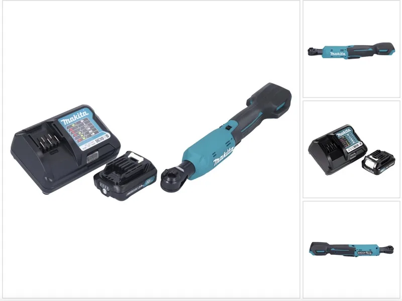 WR 100 DWA1 accuschroevendraaier met ratel 12 V 47,5 Nm 1/4" 3/8" + 1x oplaadbare accu 2.0 Ah + lader von Makita – Produktbild