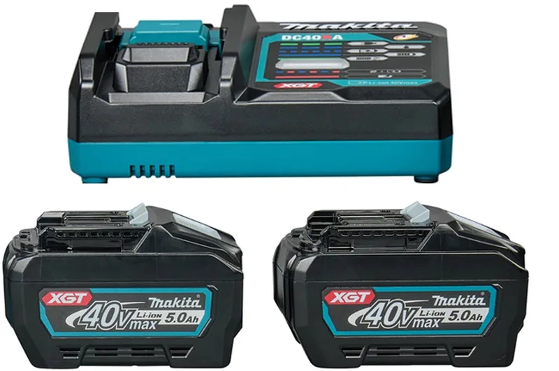 XGT 1911V6-0 Accu Starterset - 2x BL4050F 40V Max 5,0Ah Accu - DC40RA Snellader - Li-ion de Makita – image du produit