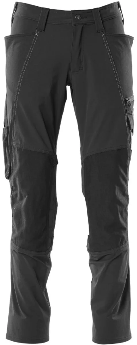 Accelerate Broek met kniezakken 18479-311 - Zwart - 76 von Mascot, Schwarz, C52 – Produktbild
