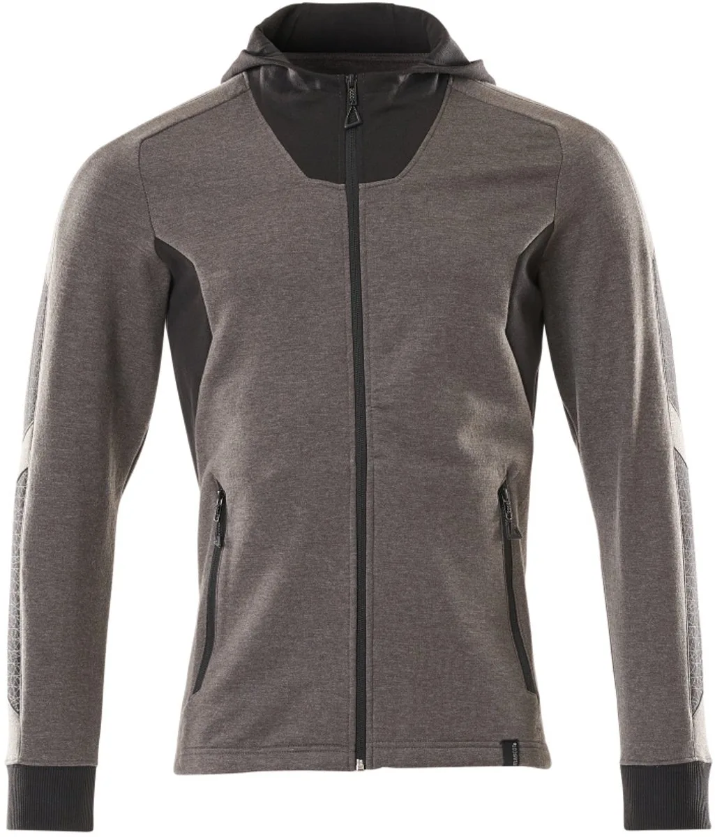 Accelerate Capuchontrui met rits 18584-962 - donkerantraciet/zwart de Mascot, Donkerantraciet, Noir, XXL – image du produit
