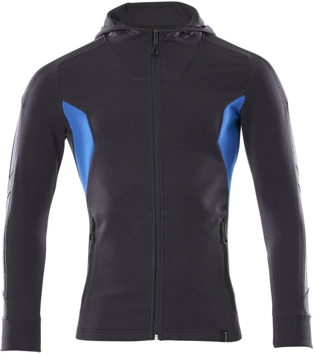 Accelerate Capuchontrui met rits 18584-962 - donkermarine/helder blauw van Mascot, Donkermarine, Helder blauw, XXL – productafbeelding