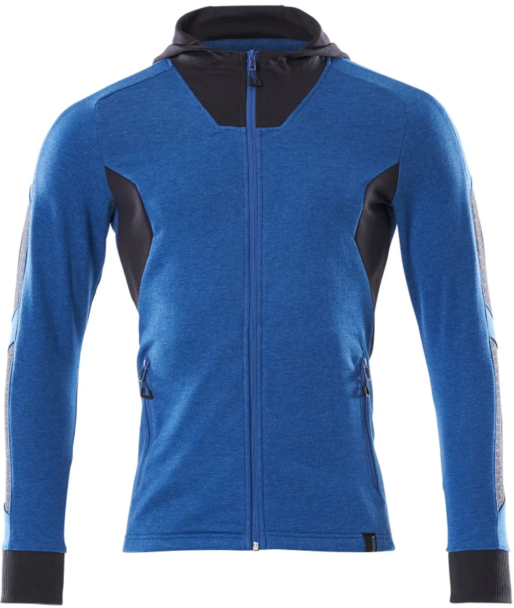 Accelerate Capuchontrui met rits 18584-962 - helder blauw/donkermarine de Mascot, Helder blauw, Donkermarine, XXL – image du produit
