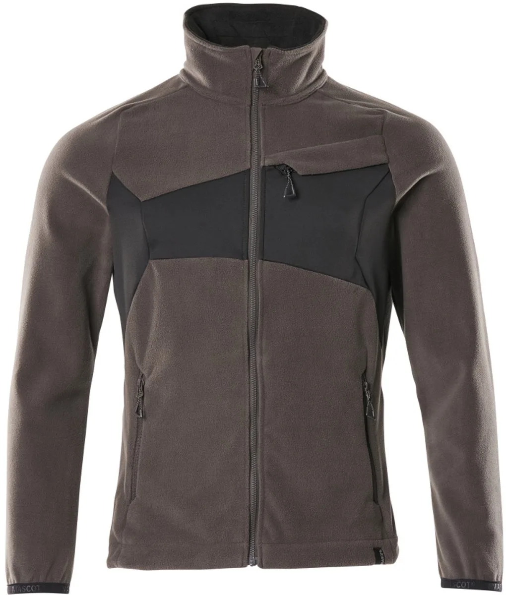 Accelerate Fleece jas 18303-137 - donkerantraciet/zwart van Mascot, Donkerantraciet, Zwart, S – productafbeelding