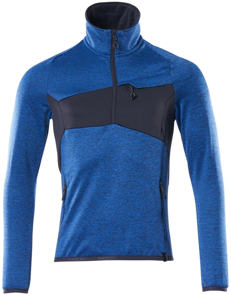 Accelerate Fleecetrui met korte rits 18003-316 - helder blauw/donkermarine de Mascot, Helder blauw, Donkermarine, XL – image du produit