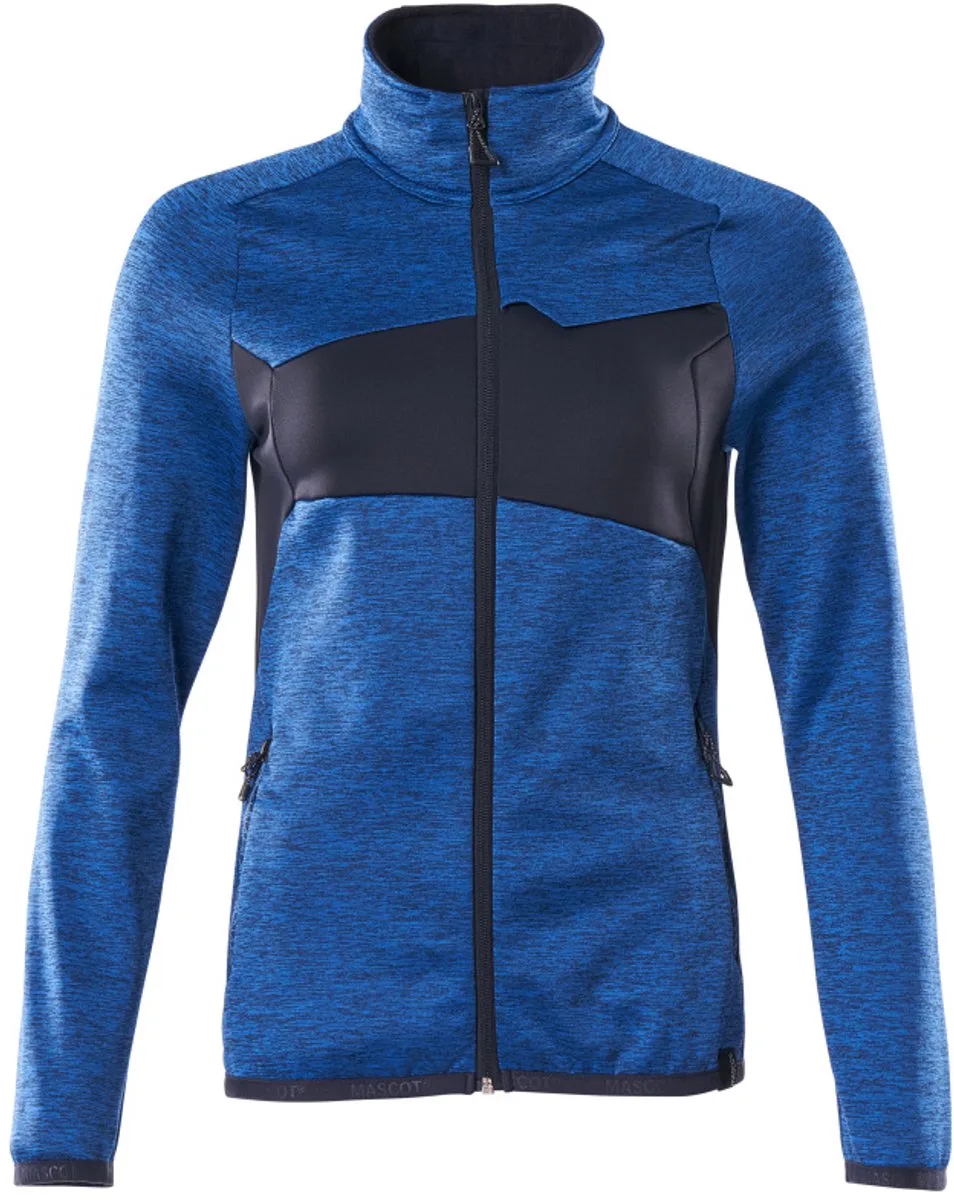 Accelerate Fleecetrui met rits 18153-316 - helder blauw/donkermarine van Mascot, Helder blauw, Donkermarine, XXL – productafbeelding