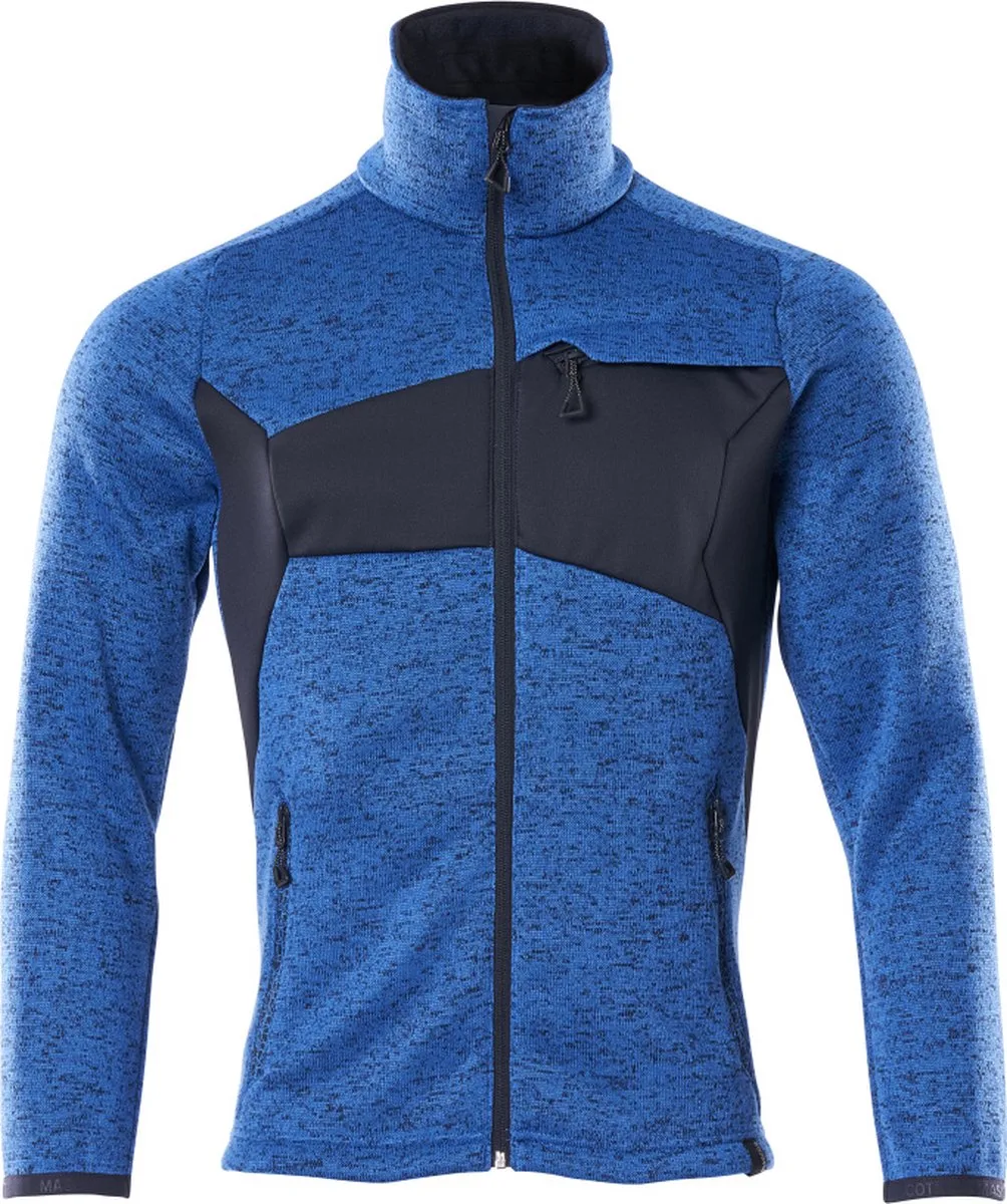 Accelerate Gebreide trui met rits 18105-951 - helder blauw/donkermarine by Mascot, Helder blauw, Donkermarine, M – product image
