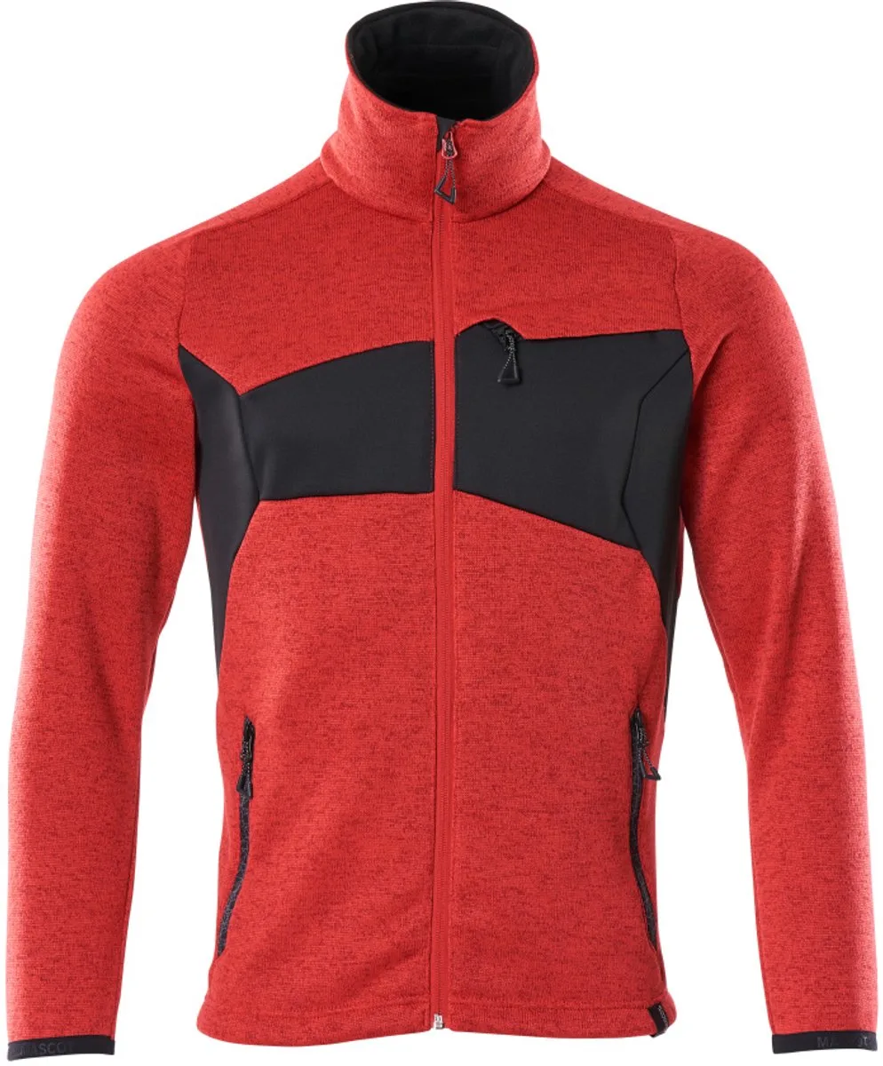 Accelerate Gebreide trui met rits 18105-951 - signaalrood/zwart von Mascot, Signaalrood, Schwarz, L – Produktbild