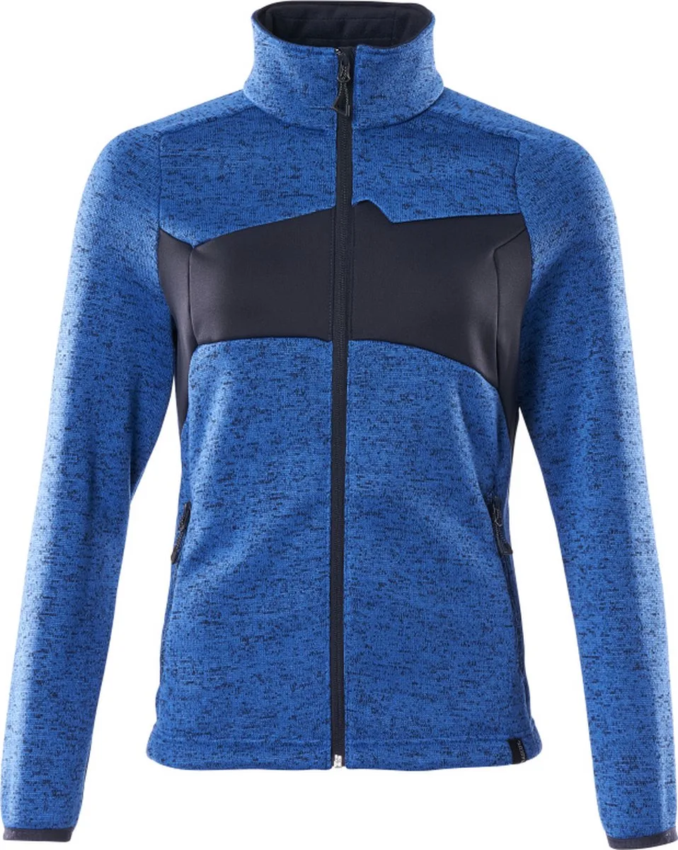 Accelerate Gebreide trui met rits 18155-951 - helder blauw/donkermarine van Mascot, Helder blauw, Donkermarine, XXL – productafbeelding