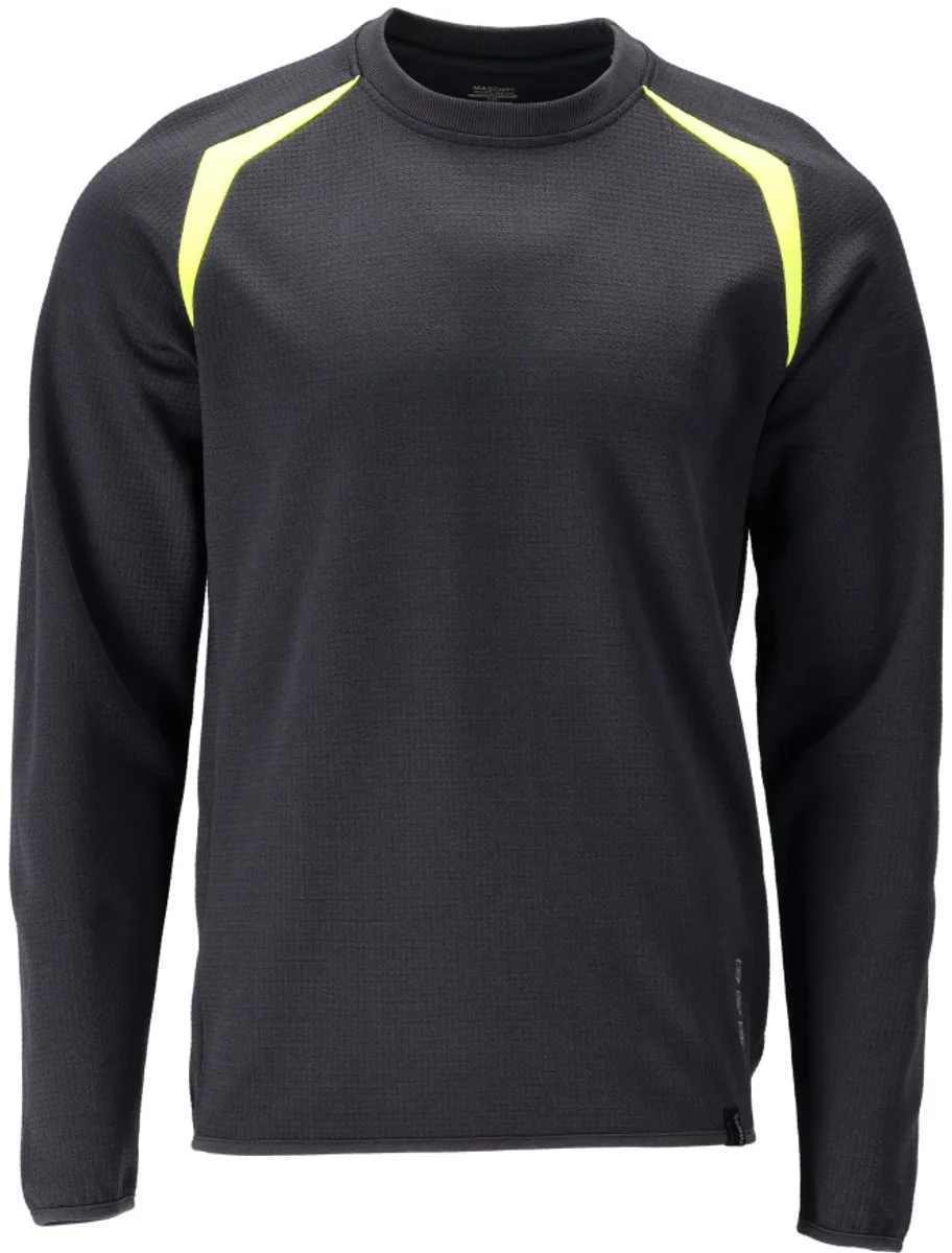 Accelerate Multisafe Sweatshirt 21584-337 - donkermarine/hi-vis geel von Mascot, Donkermarine, Hi-vis geel, XS – Produktbild