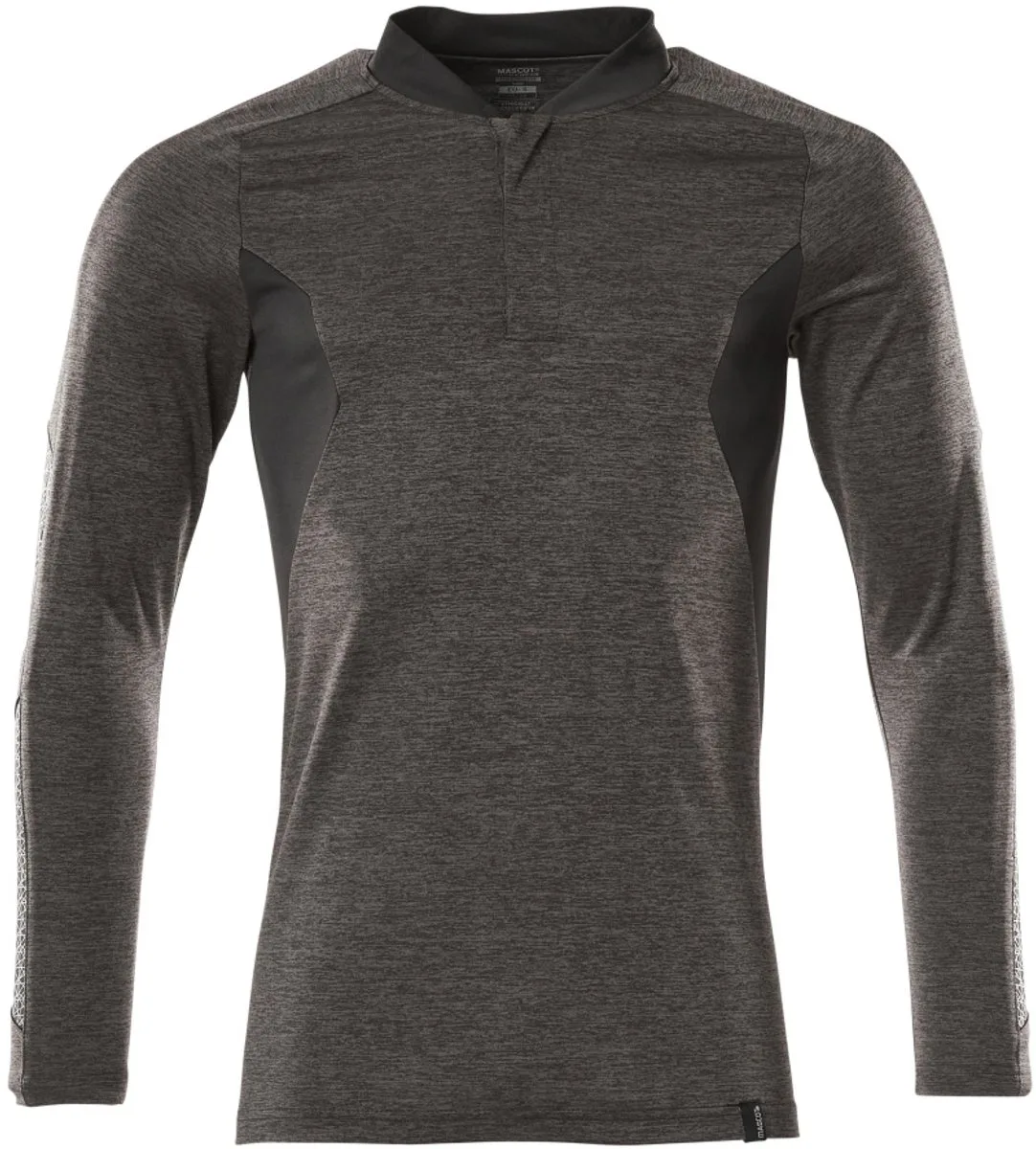 Accelerate Poloshirt, met lange mouwen 18081-810 - donkerantraciet-gemêleerd/zwart de Mascot, Donkerantraciet-gemêleerd, Noir, XXL – image du produit