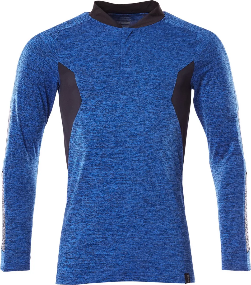 Accelerate Poloshirt, met lange mouwen 18081-810 - helder blauw-gemêleerd/donkermarine de Mascot, Helder blauw-gemêleerd, Donkermarine, XXL – image du produit