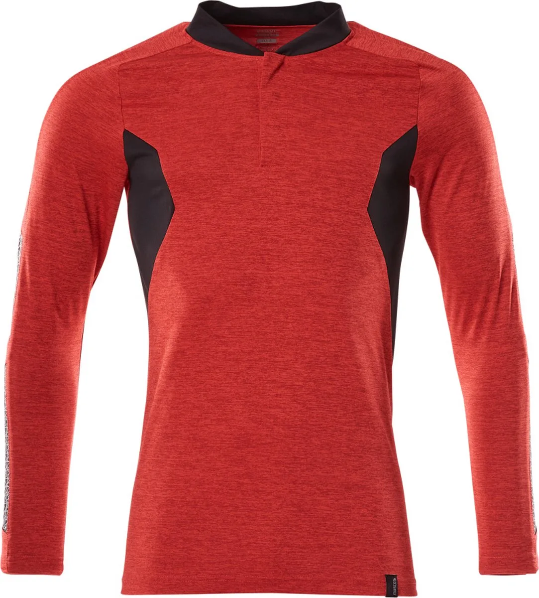 Accelerate Poloshirt, met lange mouwen 18081-810 - signaalrood-gemêleerd/zwart by Mascot, Signaalrood-gemêleerd, Black, XXL – product image