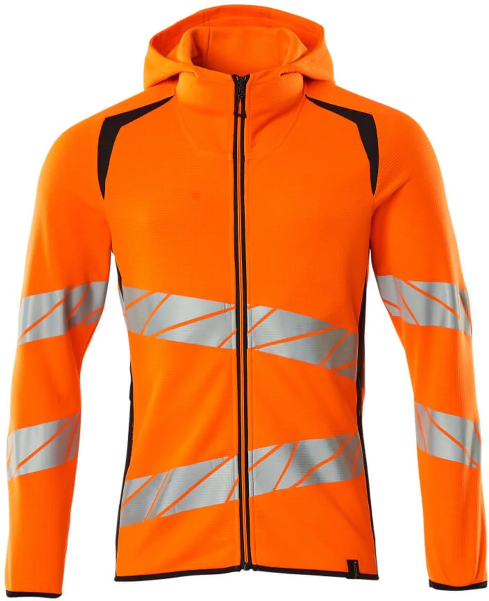 Accelerate Safe Capuchontrui met rits 19284-781 - hi-vis oranje/donkermarine de Mascot, Hi-vis oranje, Donkermarine, XXL – image du produit