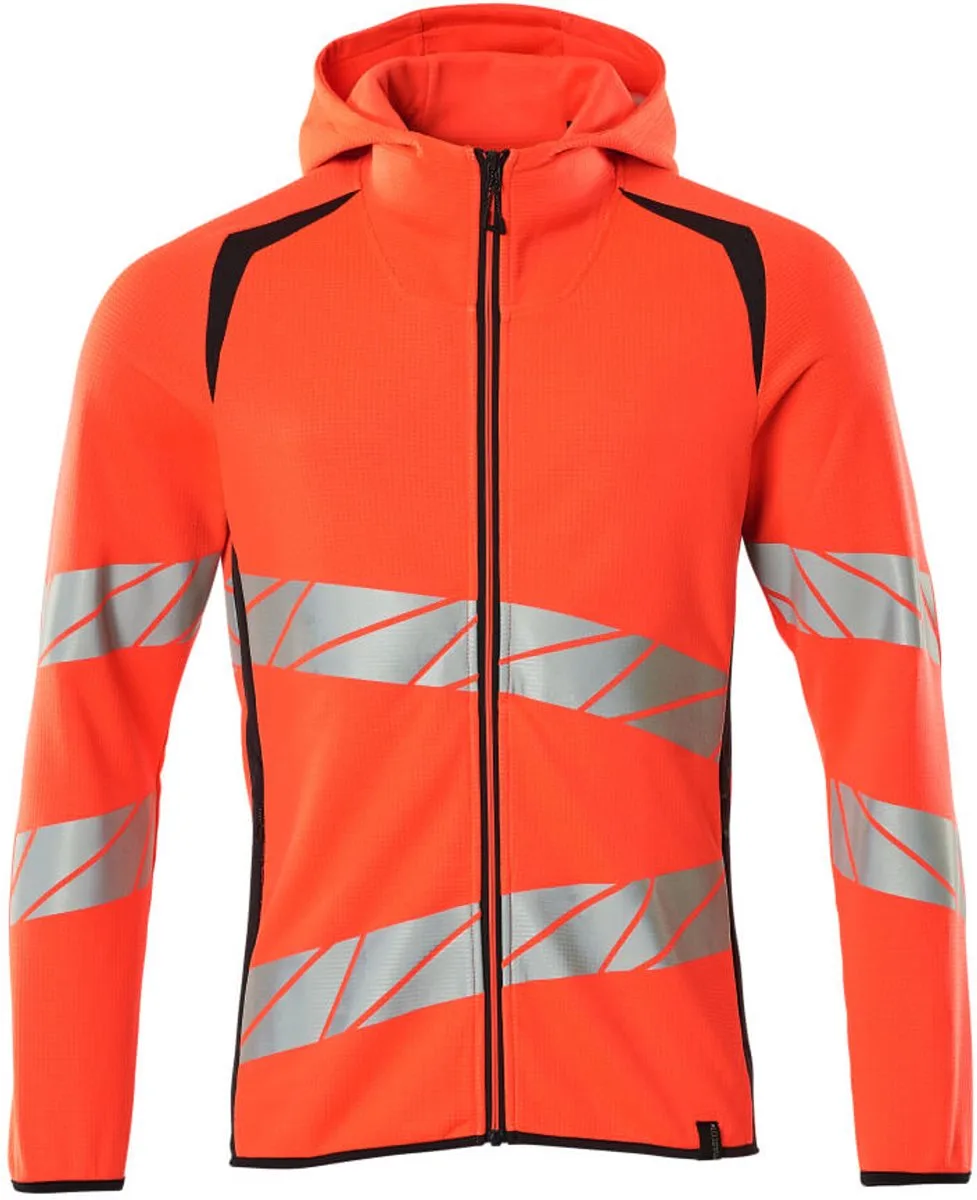 Accelerate Safe Capuchontrui met rits 19284-781 - hi-vis rood/donkermarine de Mascot, Hi-vis rood, Donkermarine, L – image du produit