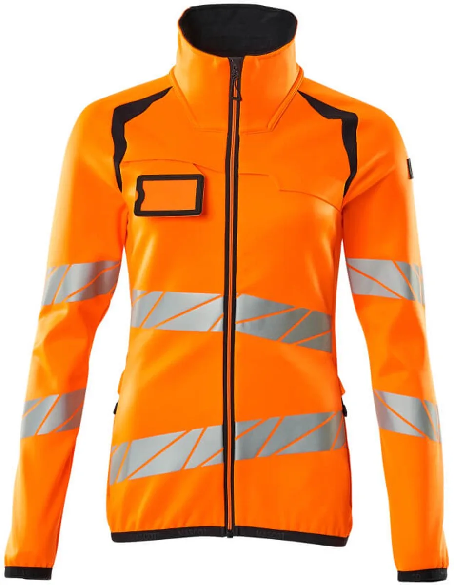 Accelerate Safe Fleecetrui met rits 19153-315 - hi-vis oranje/donkermarine von Mascot, Hi-vis oranje, Donkermarine, M – Produktbild