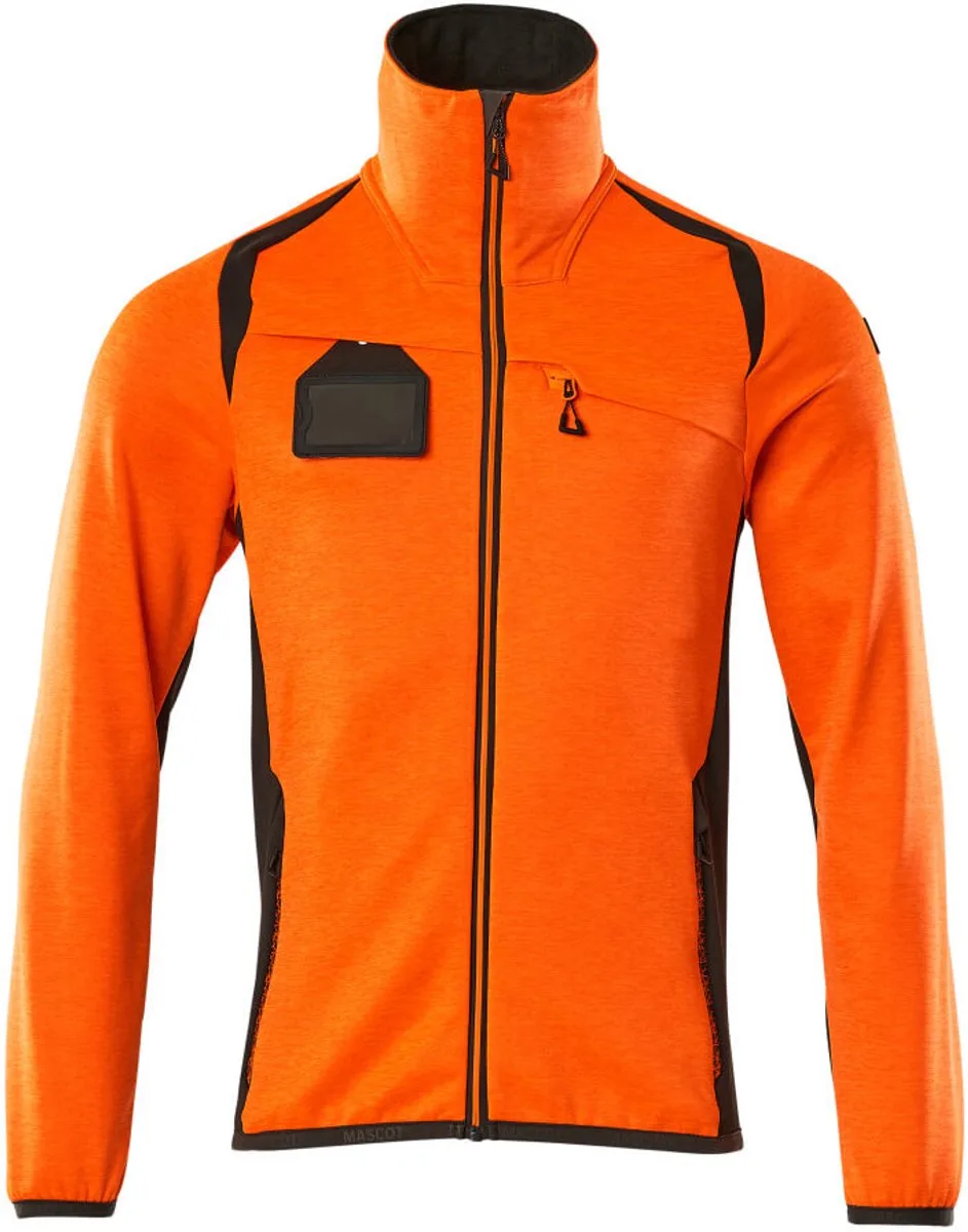 Accelerate Safe Fleecetrui met rits 19403-316 - hi-vis oranje/donkerantraciet fra Mascot, Hi-vis oranje, Donkerantraciet, XXL – produktbillede