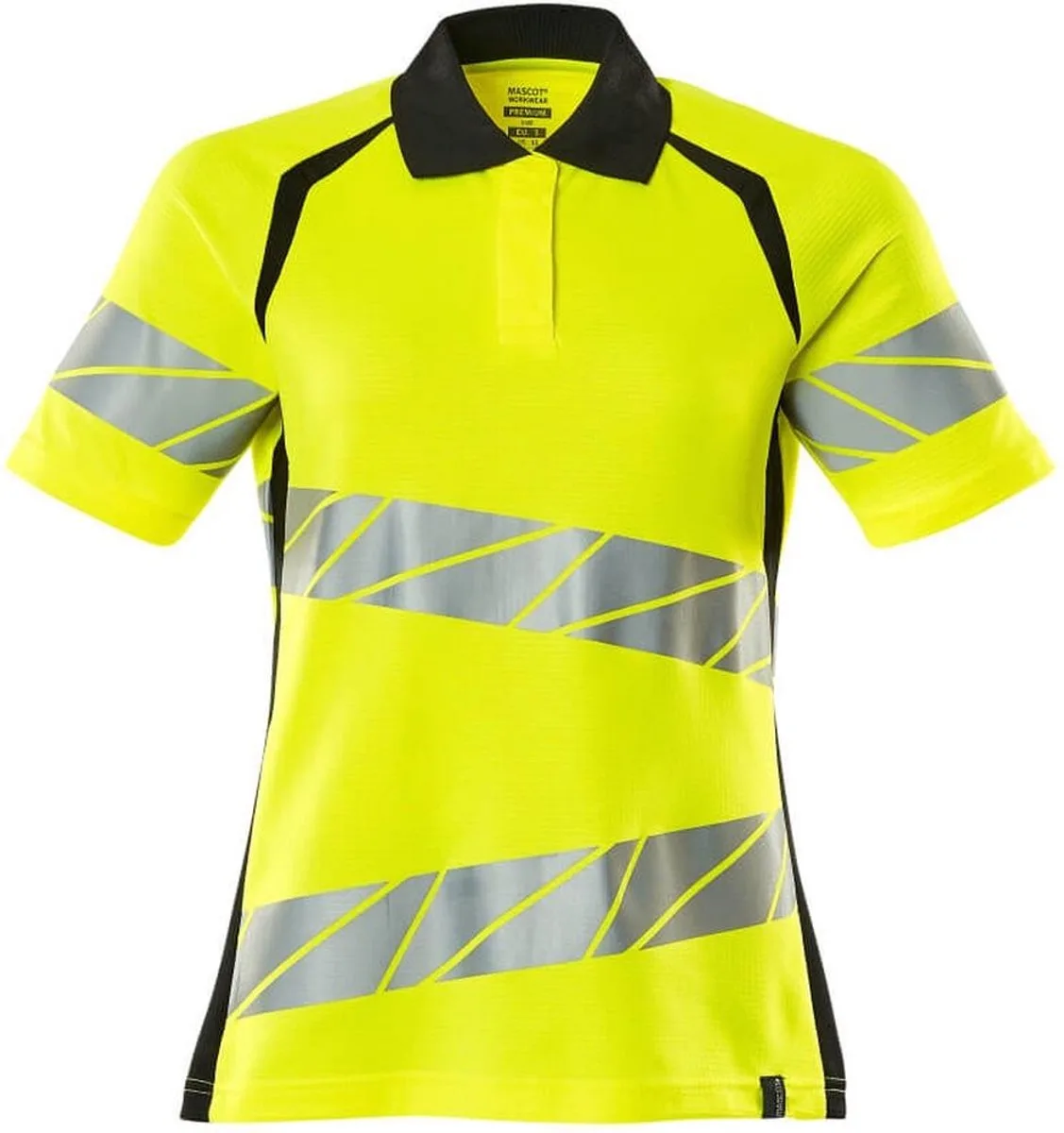 Accelerate Safe Poloshirt 19093-771 - Hi-Vis geel/zwart von Mascot, Hi-Vis geel, Schwarz, XXL – Produktbild