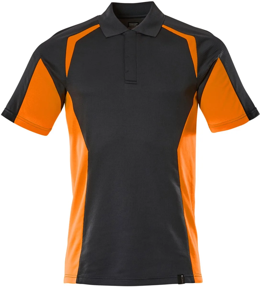 Accelerate Safe Poloshirt 22083-771 - donkermarine/hi-vis oranje von Mascot, Donkermarine, Hi-vis oranje, XXL – Produktbild