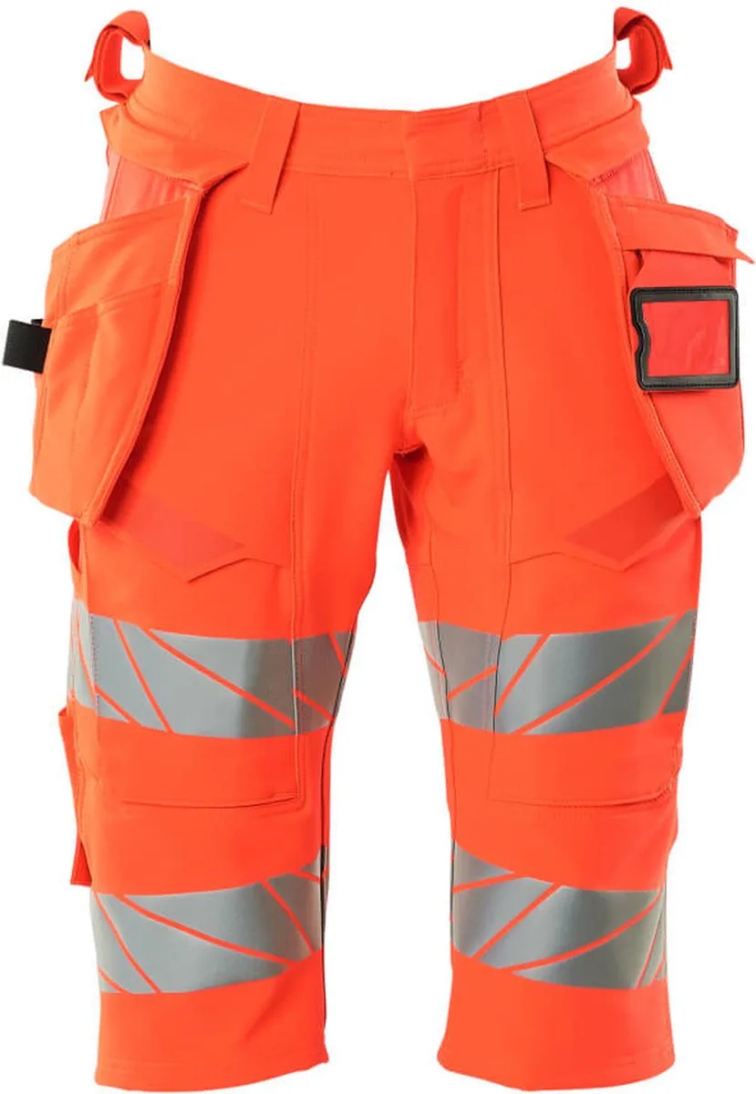 Accelerate Safe Shorts, lange met spijkerzakken 19349-711 - Hi-Vis rood van Mascot, Hi-Vis rood, C44 – productafbeelding