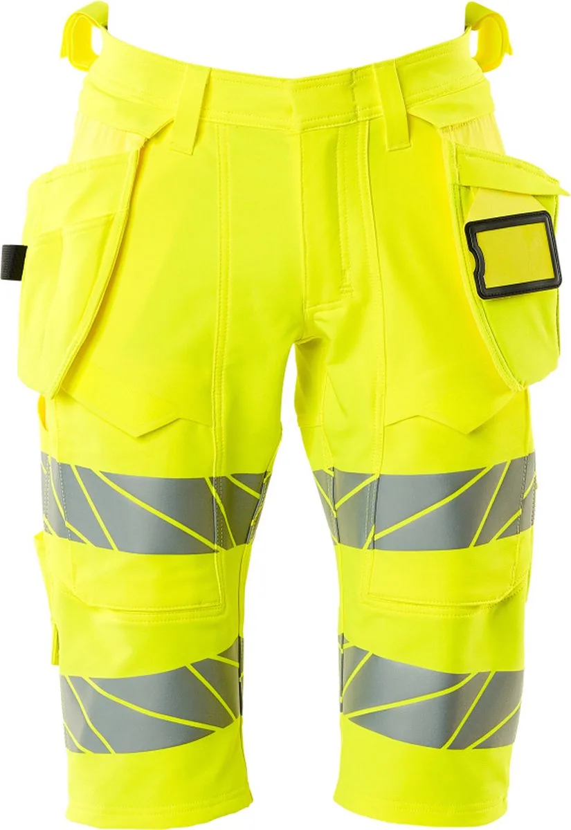 Accelerate Safe Shorts, lange met spijkerzakken 19349-711 - Hi-Vis geel van Mascot, Hi-Vis geel, C44 – productafbeelding