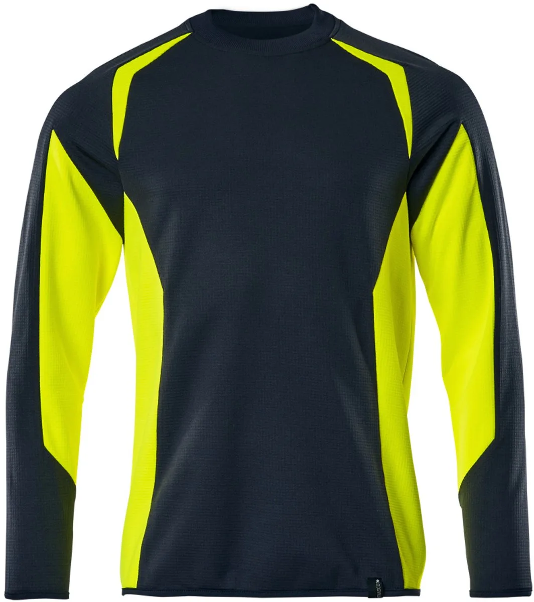 Accelerate Safe Sweatshirt 22084-781 - donkermarine/hi-vis geel by Mascot, Donkermarine, Hi-vis geel, XXL – product image