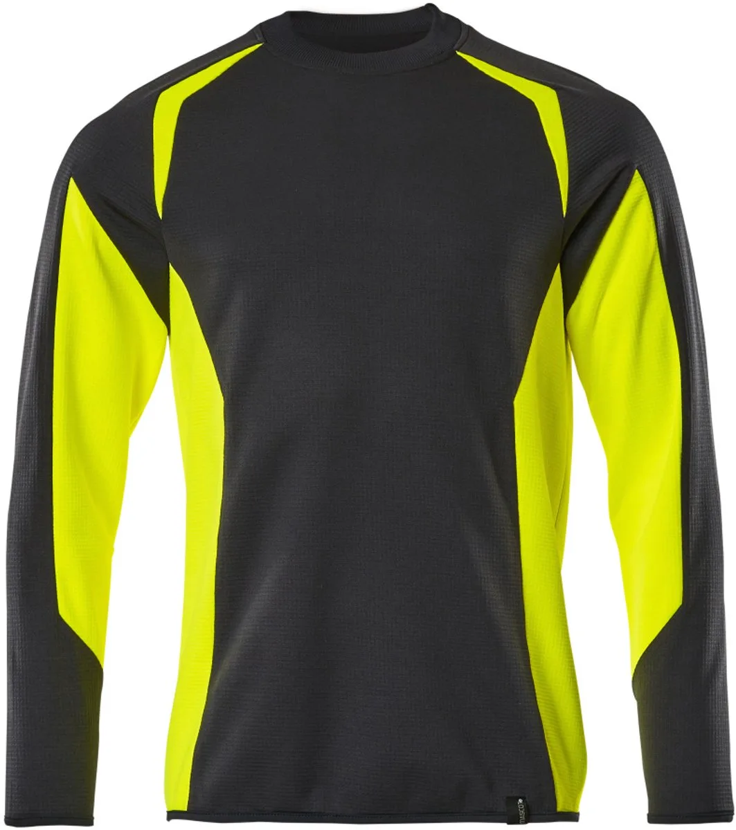 Accelerate Safe Sweatshirt 22084-781 - Zwart/hi-vis geel van Mascot, Zwart, Hi-vis geel, XXL – productafbeelding