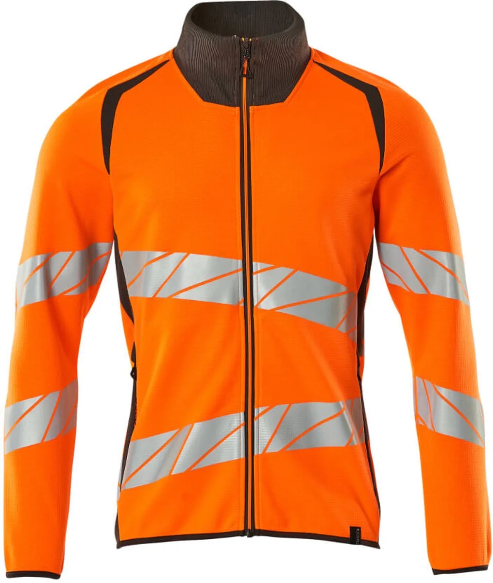 Accelerate Safe Sweatshirt met rits 19184-781 - hi-vis oranje/donkerantraciet von Mascot, Hi-vis oranje, Donkerantraciet, XS – Produktbild