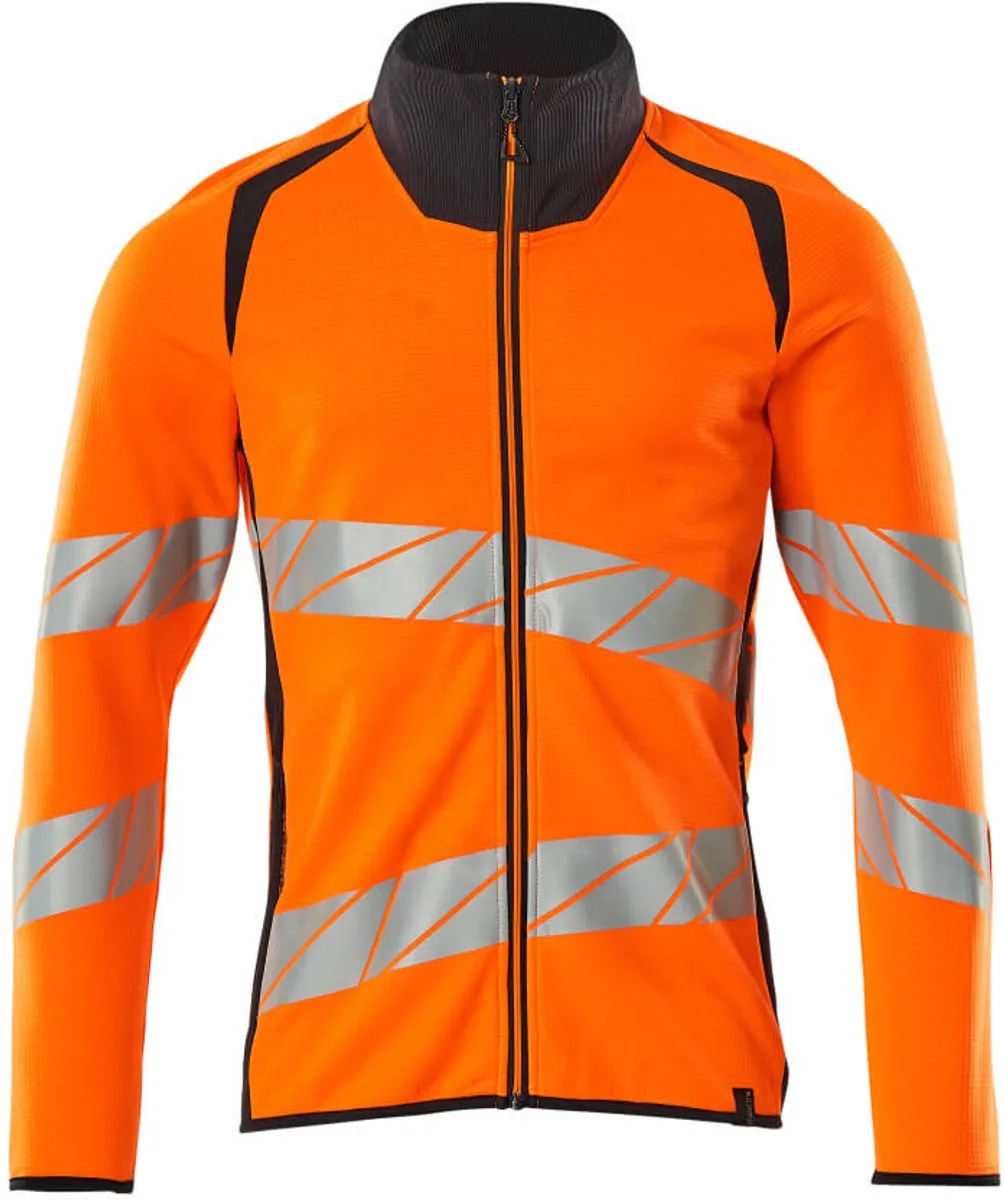 Accelerate Safe Sweatshirt met rits 19184-781 - hi-vis oranje/donkermarine de Mascot, Hi-vis oranje, Donkermarine, XXL – image du produit